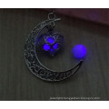 New Style Moon Design Pendant Necklace Big Clumionous Stone Teething Necklace